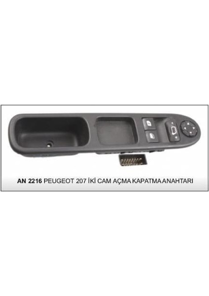 Cam Kaldırma Anahtarı Sol Peugeot 207 Ayna Ayarlı 2 Cam 6554.QC Dodo AN2216