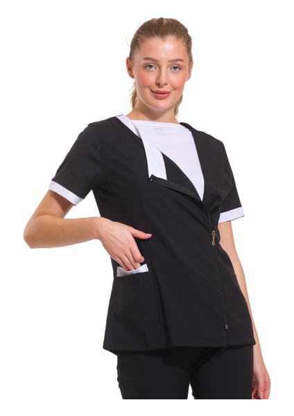 Acacia - Kadın Likralı Siyah Üniforma Üst modelleri