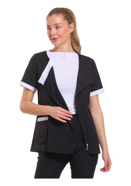 Acacia - Kadın Likralı Siyah Üniforma Üst indirimleri