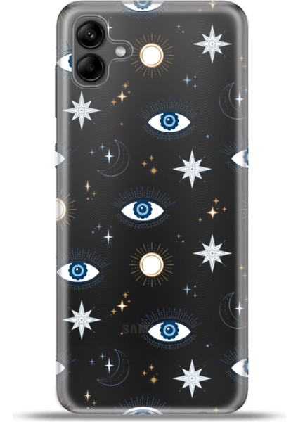 Samsung Galaxy A04 Kılıf Esnek Silikon Kamera Koruma 4K Desenli Özel Tasarım - All Seeing Eyes
