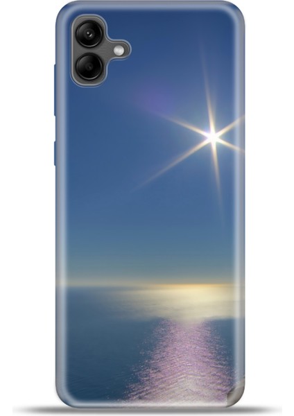 Samsung Galaxy A04 Kılıf Esnek Silikon Kamera Koruma 4K Desenli Özel Tasarım - Sakin Deniz