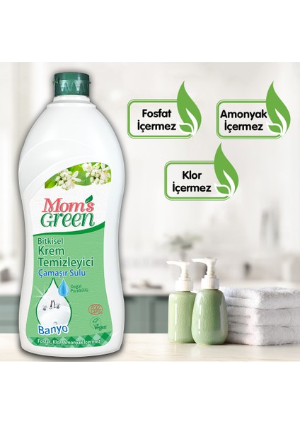 Mom's Green Bitkisel Krem Temizleyici Banyo - Bitkisel Çamaşır Sulu