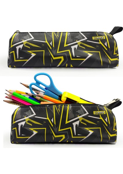 Kalem Kutusu Kamuflaj Siyah Üçgen Kalemkutu Jumbo Vegan Deri Kalemlik fiyatları