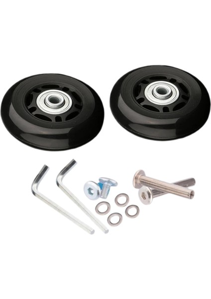 2'li Tekerlekleri Sessiz Tekerlekler Rulmanlar Takıı 60X24MM (Yurt Dışından)