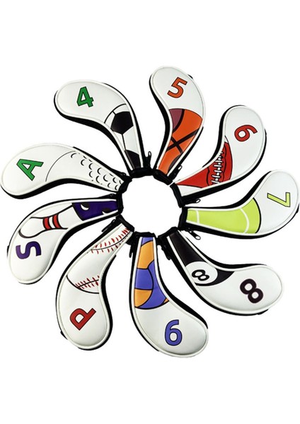 Su Geçirmez Dayanıklı Golf Kulübü Kapakları Fermuarlı Başörtüsü Golf Kapakları (Yurt Dışından)