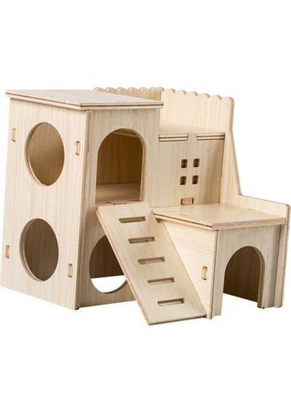 Hamster Evi Hamster Hideout Masif Ahşap Merdiven Kulübe Kafes Aksesuarları Stil C (Yurt Dışından)