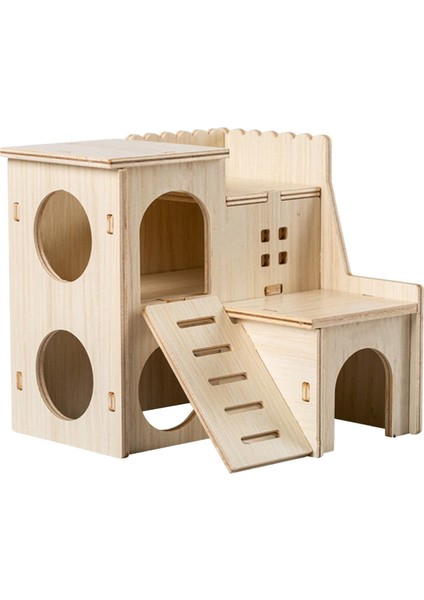 Hamster Evi Hamster Hideout Masif Ahşap Merdiven Kulübe Kafes Aksesuarları Stil C (Yurt Dışından)