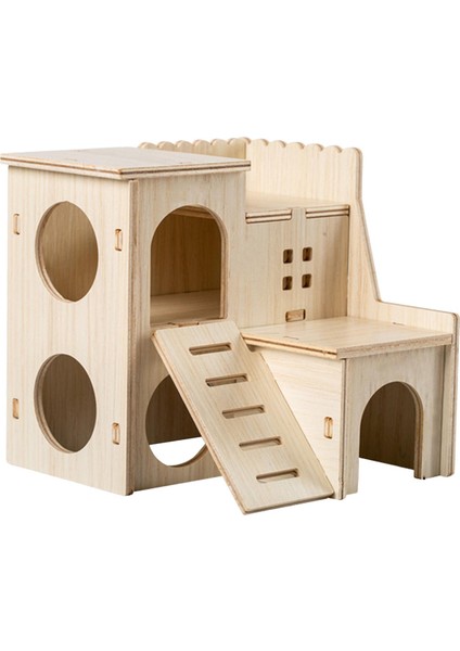 Hamster Evi Hamster Hideout Masif Ahşap Merdiven Kulübe Kafes Aksesuarları Stil C (Yurt Dışından)