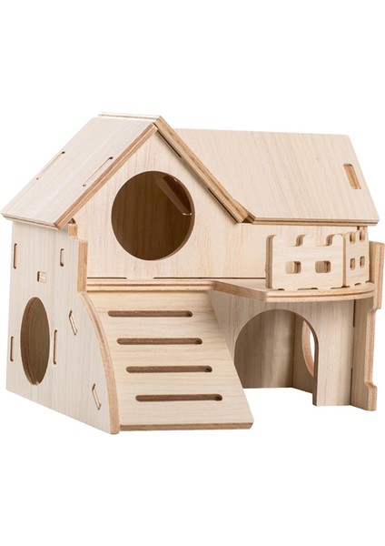 Hamster Evi Hamster Hideout Masif Ahşap Merdiven Kulübe Kafes Aksesuarları Stil A (Yurt Dışından)