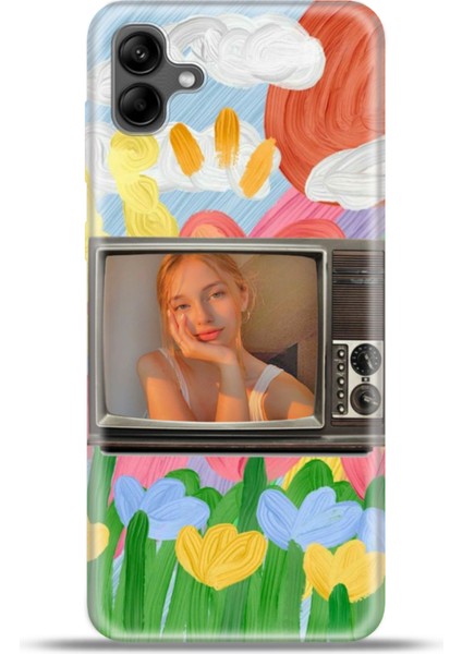 Samsung Galaxy A04 Kılıf Silikon Esnek Kişiye Özel Fotoğraflı Resimli - Tv Ekranı