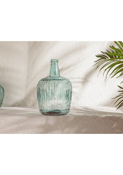 Recycled Demijohn Cam Vazo 21 x 21 x 36,5 cm Yeşil