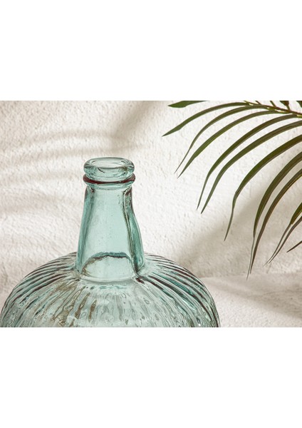 Recycled Demijohn Cam Vazo 21 x 21 x 36,5 cm Yeşil fiyatları