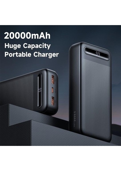 20000 Mah 10.5W LED Ekranlı Powerbank MC-4432 Siyah