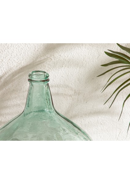 Recycled Demijohn Cam Vazo 9 x 9 x 44 cm Yeşil fiyatları