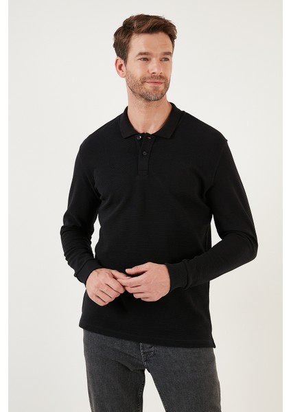 % 100 Pamuk Relaxed Fit Düğmeli Polo Yaka Sweat Erkek Sweat 5905501 fiyatları
