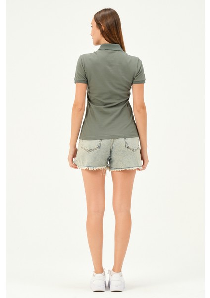 Kadın Regular Fit Polo Yaka T-Shirt