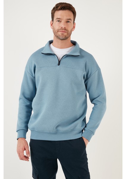Regular Fit Pamuklu Içi Tüylü Yumuşak Şardonlu Kışlık Sweat Erkek Sweat 59053431