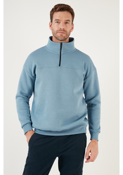 Regular Fit Pamuklu Içi Tüylü Yumuşak Şardonlu Kışlık Sweat Erkek Sweat 59053431