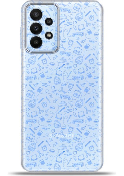 Samsung Galaxy A23 Kılıf Esnek Silikon Kamera Koruma 4K Desenli Özel Tasarım - Haydi Okula