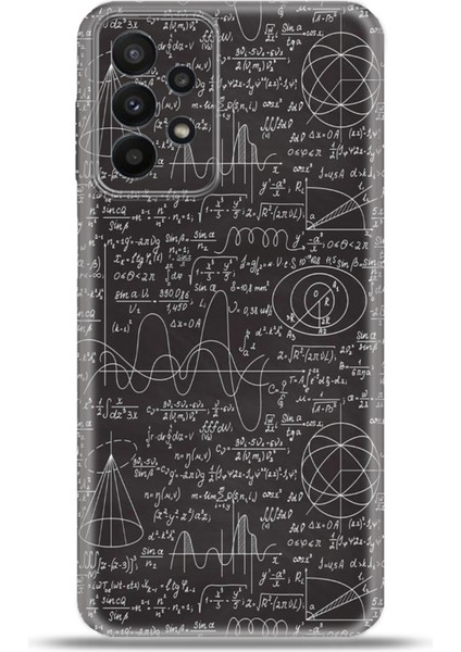 Samsung Galaxy A23 Kılıf Esnek Silikon Kamera Koruma 4K Desenli Özel Tasarım - Quantum Fizik