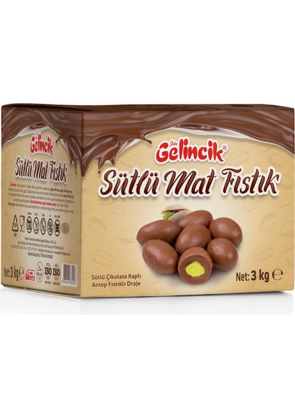 3 kg Draje Sütlü Mat Fıstık