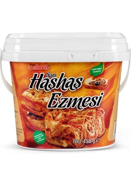 Hamur Işlerinde Kahvaltılık Katkısız 450 gr Sarı Haşhaş Ezmesi