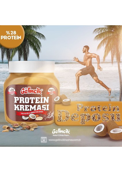 Kahvaltılık Sürülebilir Katkısız 320GR Özel Üretim Protein Kreması 100GR'DA 28GR Içerir