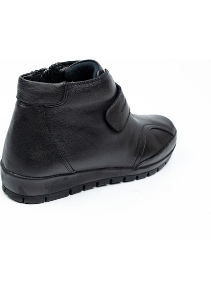 572 Ortopedik Hakiki Kadın Deri Bot Siyah fırsatları