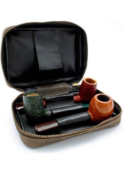 Rattray's Peat Pipe Bag 2 Kahve Deri Pipo Çantası