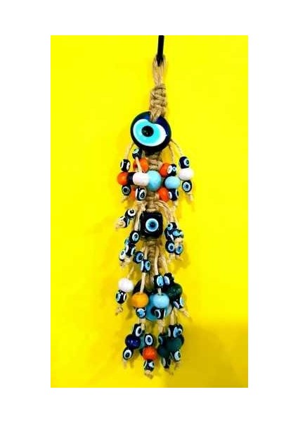 Renkli Boncuklu Bahçe Duvar Balkon Süsü 23 cm