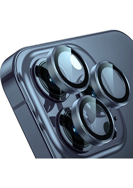 iPhone 15 Pro Max / 15 Pro Premium Safir Kamera Lens Koruyucu Temperli Cam