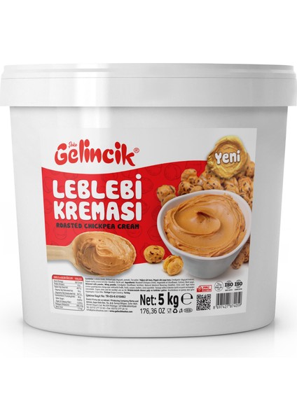 Kahvaltılık Sürülebilir Katkısız 5 kg Orijinal Leblebi Kreması