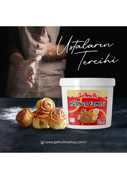 Hamur Işlerinde Kahvaltılık Katkısız 10KG Haşhaşcıgil Sarı Haşhaş Ezmesi