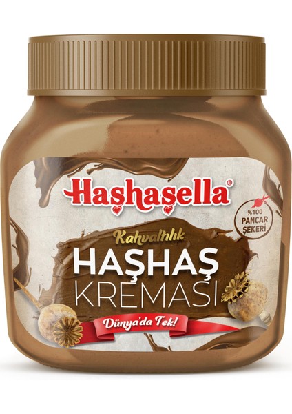 Kahvaltılık Sürülebilir Katkısız 650 gr  Haşhaşella Haşhaş Kreması