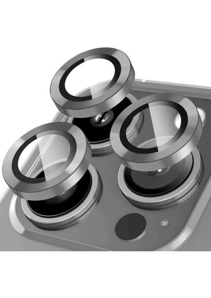 iPhone 15 Pro Max / 15 Pro Premium Safir Kamera Lens Koruyucu Temperli Cam