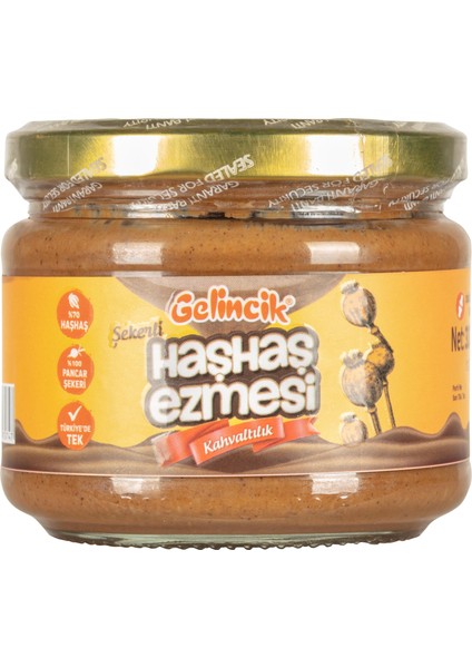 Kahvaltılık Sürülebilir Katkısız 320 gr Şekerli Haşhaş Ezmesi