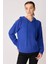 Omuz Dekolteli Kanguru Cep Kapüşonlu Sweatshirt 1