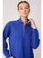Dik Yaka Fermuarlı Örme Sweatshirt 3
