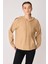 Omuz Dekolteli Kanguru Cep Kapüşonlu Sweatshirt 1
