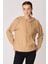 Omuz Dekolteli Kanguru Cep Kapüşonlu Sweatshirt 3