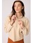 Dik Yaka Fermuarlı Örme Sweatshirt 4