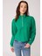 Dik Yaka Fermuarlı Örme Sweatshirt 3