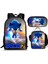Sonic Sırt Çantası Sonic2 Öğrenci Okul Çantası Çocuk Yemek Çantası Kalem Kutusu Üç Parçalı Set (Yurt Dışından) 1