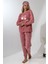 Fawn 5003 Peluş Welsoft Polar Kışlık Yumoş Kadın Pijama Takımı 4