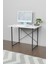 60X90 Çalışma Masası Metal Ayaklı Ders Çalışma Ofis Masası Beyaz 2