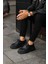 - Siyah Floter Yüksek Siyah Taban Erkek Sneakers 2