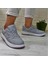 Enner Pu Gri-Beyaz-Gülkurusu Fuspetli Sneaker Spor Ayakkabı 5