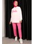 Krem Barbie Baskılı İki İplik Sweatshirt 3