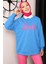 Saks Mavi Barbie Baskılı İki İplik Sweatshirt 5