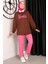 Kahverengi Barbie Baskılı İki İplik Sweatshirt 3